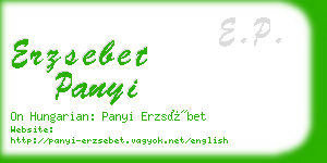 erzsebet panyi business card